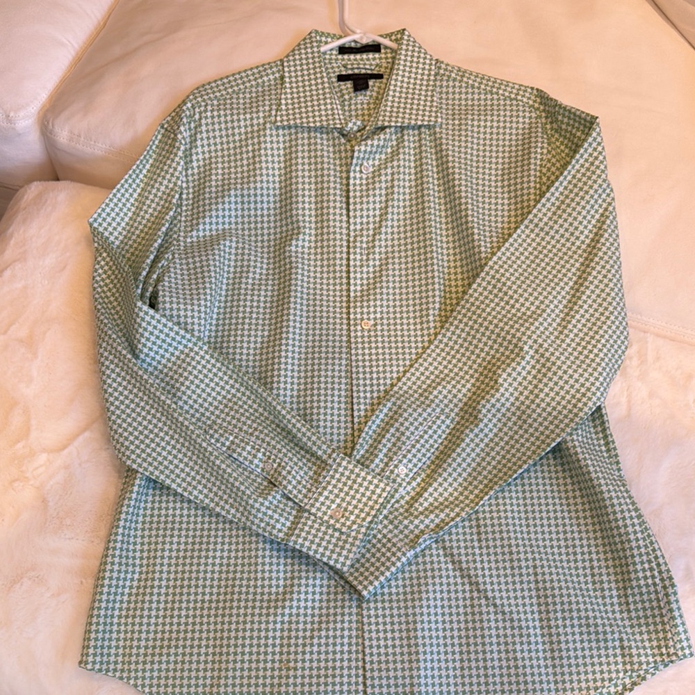 Express Men’s Green Checkered Shirt